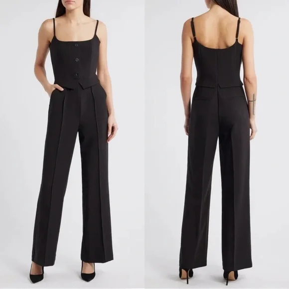 PISTOLA Marcia Tailored Black Jumpsuit - Picture 2 of 11